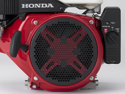 Close up of Honda engine model side view